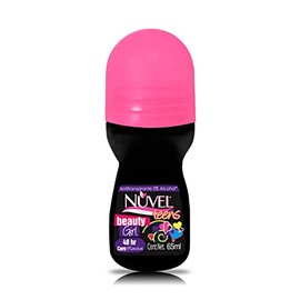 Nuvel Desodorante para Niñas en Roll On Teens Beauty Girl 65 ml, Protección suave de 48 hrs. con Aroma Fresco y delicado. Anti sudor, Anti mal olor.