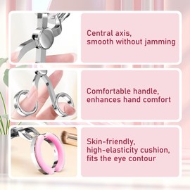 EKIND Contact Lens Wearing Aid, Improve Comfort and Convenience with Contact Lens Supporter, Suction Cup Tweezers and Portable Case, Perfect for Daily Outdoor Use (Pink)