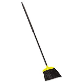 Rubbermaid Commercial Products 10" Smooth Surface Jumbo Sweep Angle Broom, Metal Handle, Black, for Cleaning Hard-to-Reach Areas