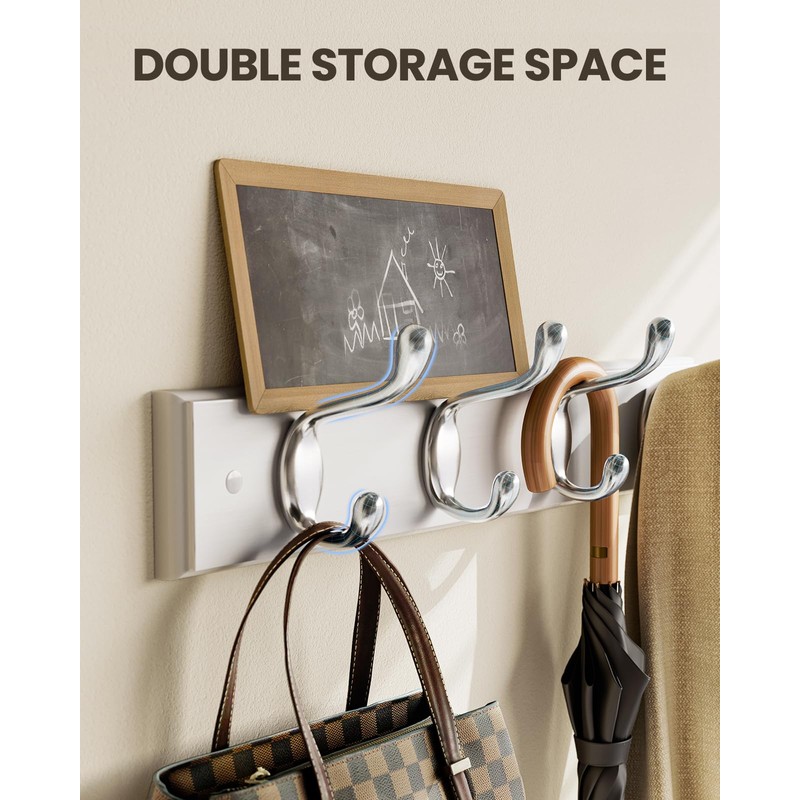 AMADA HOMEFURNISHING Coat Rack Wall Mount 2 Pack, Coat Hooks