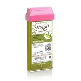 STARPIL Cera Depilatoria Oliva Roll-on para Pieles Sensibles | Alta Temperatura | Sin Sensación de Calor | Higiénica y Efectiva | Ideal para Áreas Grandes | Respetuosa con la Piel | Fusión Rápida