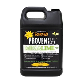 Whitetail Products Gone Wild, Mega Lime 10X, Food Plot Liquid Soil Conditioner/Fertilizer, Treats 1 Acre, 1 Gallon Jug, Made in Wisconsin, G6619
