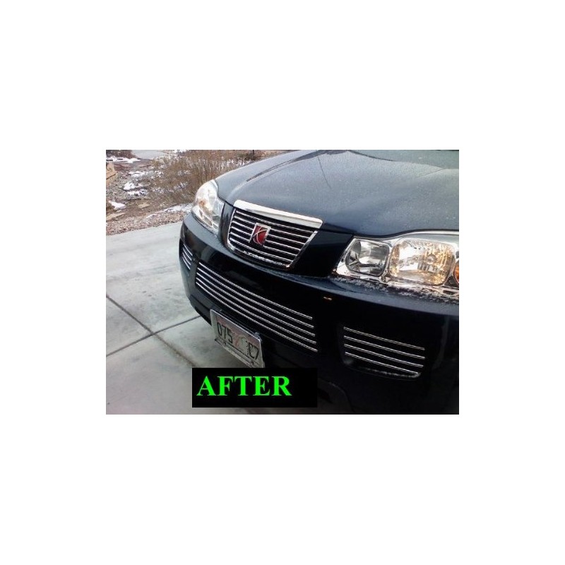 312 Motoring fits 2006-2007 Saturn VUE Upper/Lower Chrome Grille Grill