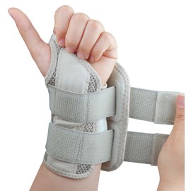 Tianhengyi Carpal Tunnel Wrist Brace, Adjustable Wrist Support Brace, Night Wrist Sleep Supports Splints Arm Stabilizer (Left Hand, L/XL, Khaki)