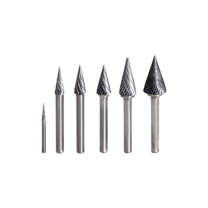 KS Tools 515.3271 Hard metal tip cone milling burr form