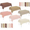 Whaline 24Pcs Neutral Plastic Tablecloth Rectangle Table Cover 6-Color Waterproof