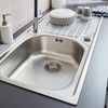 BDHYYM Drain Fitting Sink, 114 mm Siphon Kitchen Sink with