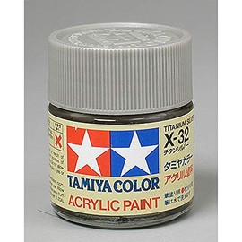 Tamiya Acrylic X32 Titanium Silver TAM81032 Plastics Paint Acrylic