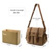 Kattee Leather Canvas Camera Bags for Men Vintage DSLR SLR