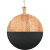 Things Remembered Round Black Wood Serving Board