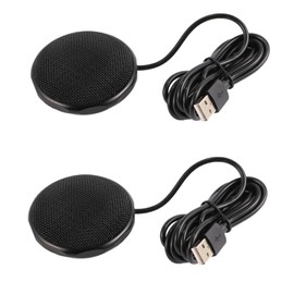 STOBOK 2pcs USB Conference Microphone for Laptop Omnidirectional Mic for Meetings No Driver Installation Required Compatible and for Conferencing