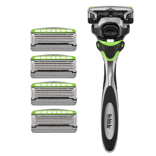 Schick Hydro Sense Sensitive Razors for Men With Skin Guards and Shock Absorbent Technology, 1 Razor Handle and 5 Razor Blades Refills