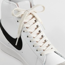 Stepace 2 Pairs Flat Shoe Laces for Sneakers 5/16" Wide Premium Poly Cotton Shoelaces for Boots and Athletic Shoes Shoestrings Replacement (Cream,47 inches)