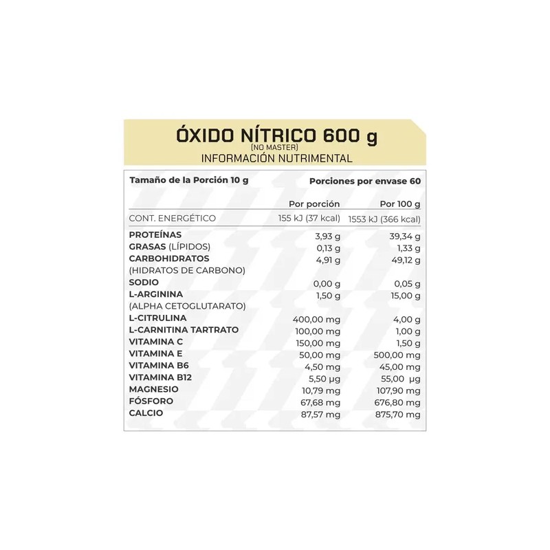 Oxido Nítrico ( No Master ) (600 Gr) - Prowinner