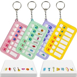 Lost Items Checker, Belongings Checklist, Checklist, To Do List, Set of 4, Children, Time Management, To Do List Checklist Board, Habits, Confirmation, Portable, Convenient Planning Card Keychain,