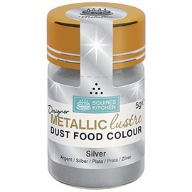 Squires Kitchen Designer Silver Metallic Lustre Dust 4g