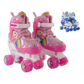 Alltop Patines De 4 Ruedas Led Para Niño Niña Ajustables Con Freno