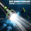 Unbranded LED Diving Tactical Flashlight Professional 3Modes Waterproof Portable Outdoor