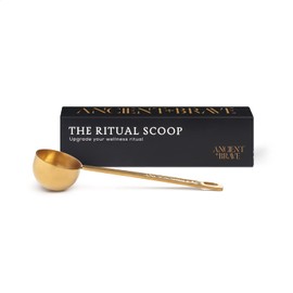 Ancient + Brave - Ritual Scoop - Measuring Spoon - Gold Colour Finished Stainless Steel - Measuring Scoop for Collagen Supplements with Gift Box
