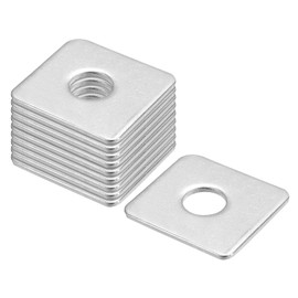 sourcing map Square Washer, 20Pcs M10x30x30x2mm 304 Stainless Steel Square Plate Washers Flat Pad Spacer Gasket for Hardware Fastener