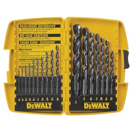 DEWALT DW1167 17-Piece Black-Oxide Split-Point Twist Drill Bit Assortment