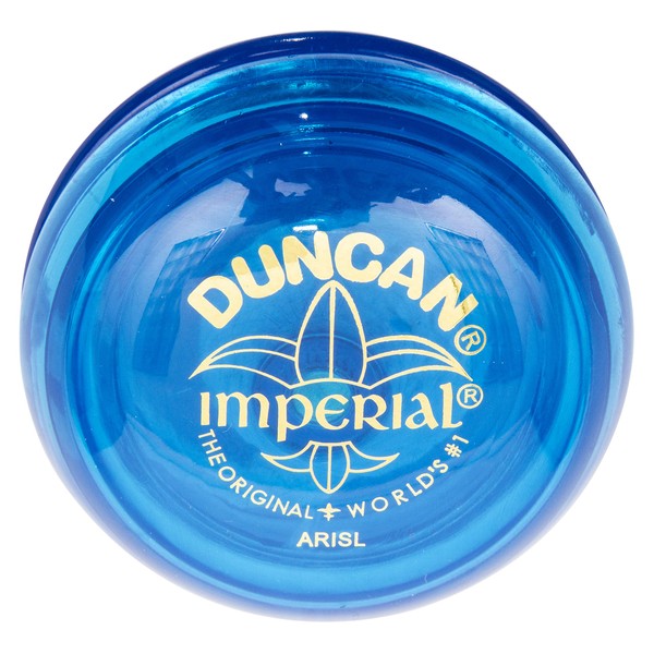Duncan Toys Imperial Yo-Yo, Beginner Yo-Yo with String, Steel Axle and Plastic Body, Blue