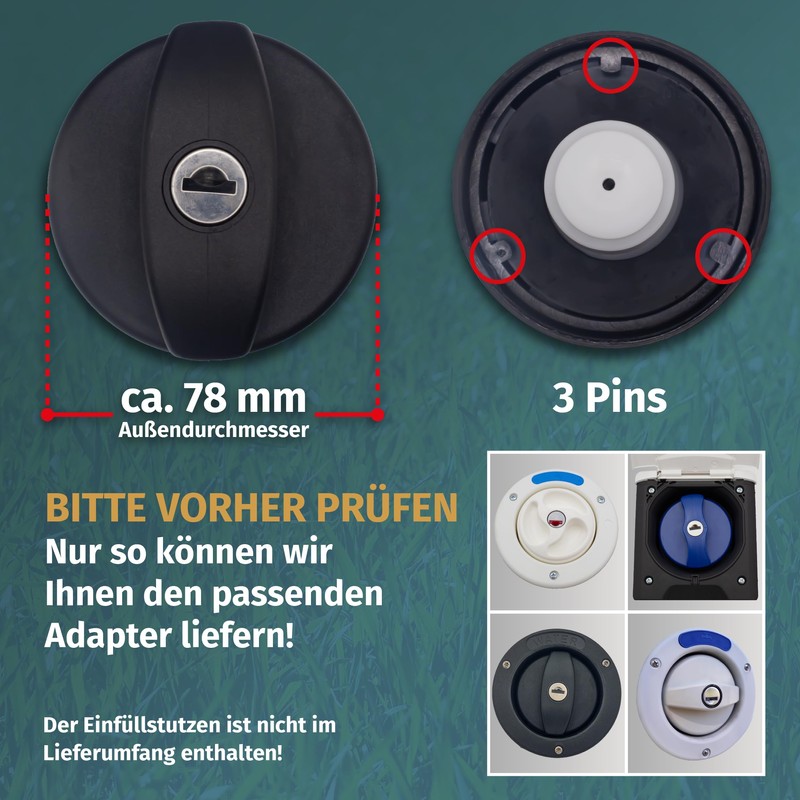 MaJoCompTec® Watertwin Fuel Cap with Water Connection | Water Tank