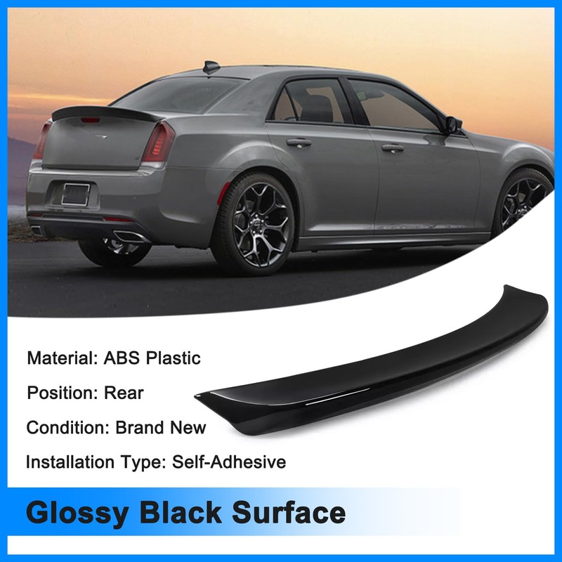 Collect Light Glossy Black Rear Spoiler Wing for 2011-2023 Chrysler