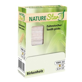 FRANZ MENSCH NatureStar Organic Toothpicks Natural Wood Length 8 cm Diameter 0.2 cm Pack of 20