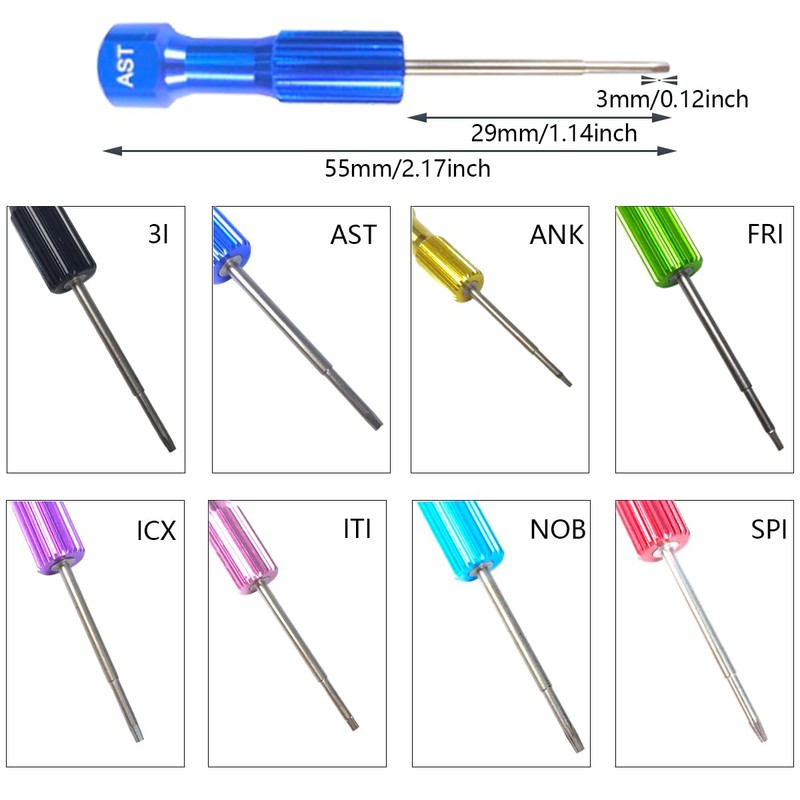 EASYTODENTA 8pcs/Set Dental Lab Implant Screw Driver Kit Dental Abutment