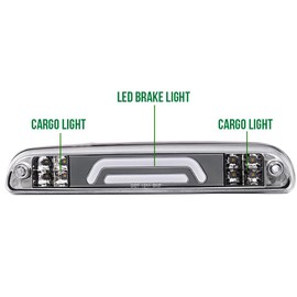 GRAND ORANGE LED Third Brake Light Compatible with 1999-2016 Ford F250 F350 F450 F550 SD Super Duty Rear Tail Cargo Lamp High Mount Stop Light YC3Z13A613BA,CC3Z13A613B