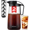 Mueller Cold Brew Coffee Maker, 64 oz Tritan Fortified Pitcher, Pour Spout Handle Lid, Resilient & Leak-Proof for Iced Coffee Tea