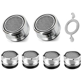 SURFOU Aerators for Taps Insert, Pack of 6 Strainer Tap Aerator M24 Internal Thread Aerator Mixing Nozzle, Water Filter Bath Nozzle Set Strainer Insert for Mixing Nozzles Saving Aerator