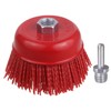 WENORA Abrasive Filament Nylon Bristle Cup Brush, 4" Nylon Cup
