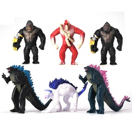 Epic Monster Battle Action Figures Set, 6-Pack 4.7" Tall Collectible Toys, Highly Detailed and Articulated, Ideal for Fans and Collectors, Movie Monster Series (6pcs)