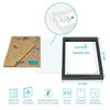 Photolini Black, Narrow, Solid Wood Picture Frame with Acrylic Glass