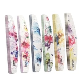 FRCOLOR 18pcs Manicure Nail Files and Buffers Double-sided Printed Nail Block Kit