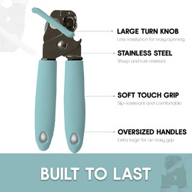 HiFEN Soft Handled Manual Non-Slip Smooth Edges Can Opener