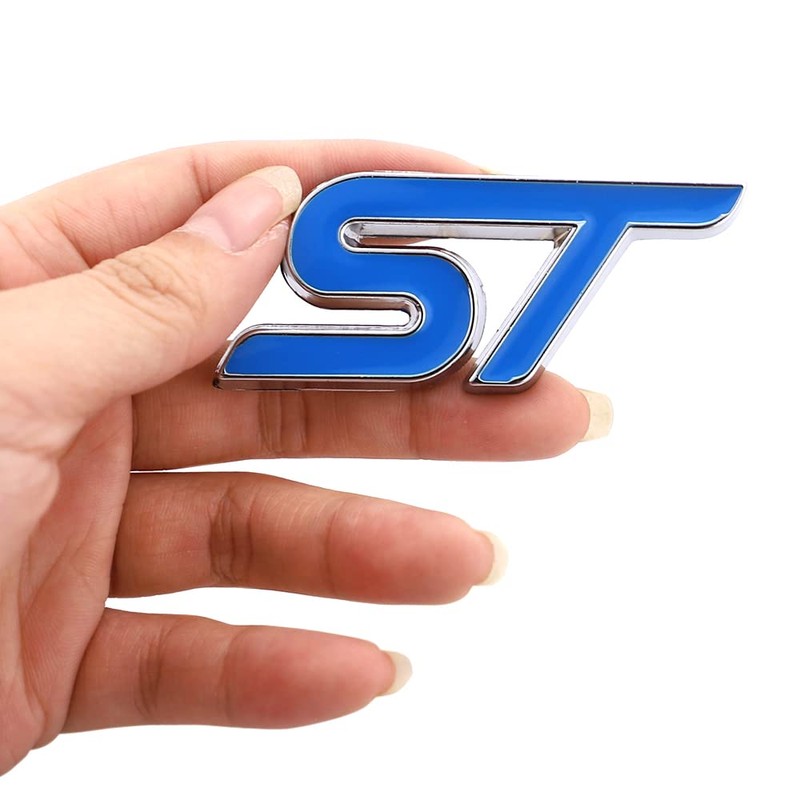 Pack of 2 3D Metal ST Stickers Car Head Emblem