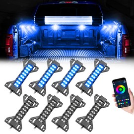 SWATOW INDUSTRIES Truck Bed Lights RGB LED Bed Light Kits Bluetooth Control Rear Cargo Lights Pickup Lighting Cargo Accessories for Ram 1500 2500 3500 F150 250 350 Pickup Toyota Chevy RV Vans
