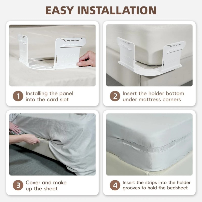 4 Pack Lock Sheet Holders Keep Sheets Tight Heavy Duty