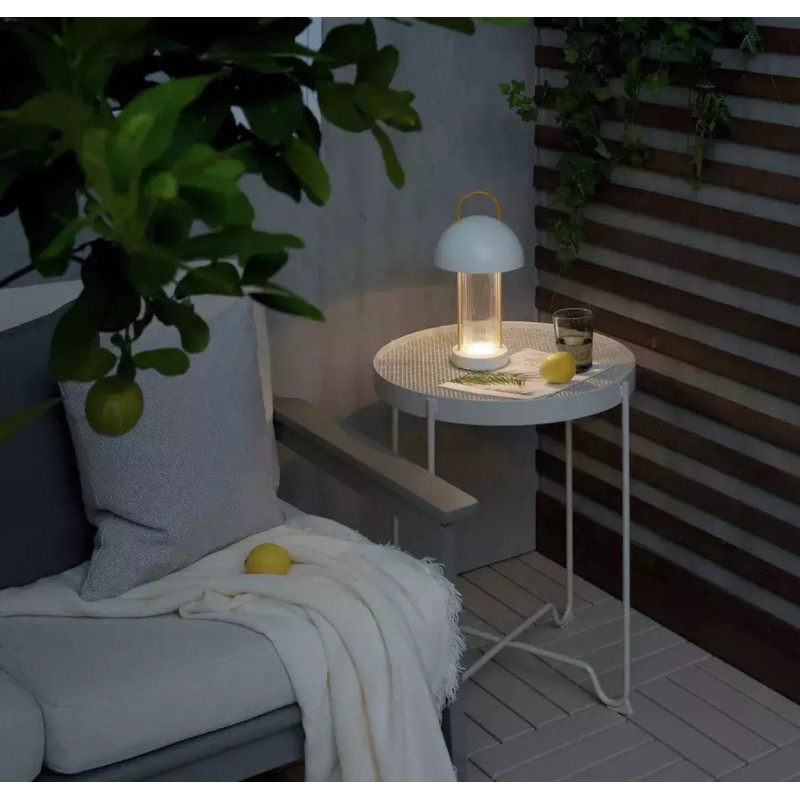 IKEA New IKEA Sommarlanke LED Decorative Table Lamp, Yellow/ Glass,