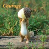 Gemmia Miniature Fairy Garden Squirrel Figurine- Self-growth Reading Squirrel