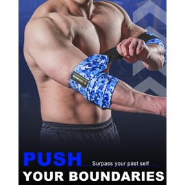 MANUEKLEAR Bench Press Elbow Sleeve Weightlifting for Men and Women, 40" Nylon Elbow Wraps for Weightlifting and Powerlifting