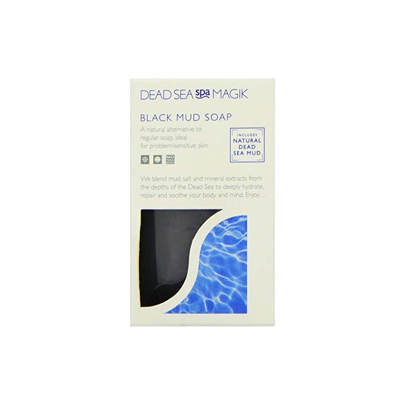 Dead Sea Spa Magik Black Mud Soap (100g) - Pack