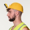 Boland 01414 Construction Worker Helmet with Light, Yellow/Black, for Adults,