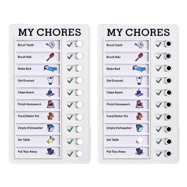 2PCS Daily Schedule Board, Portable Chore Chart Memo Boards, Detachable