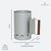 Rammento Extra Large BBQ Chimney Starter - Fast Charcoal Burner