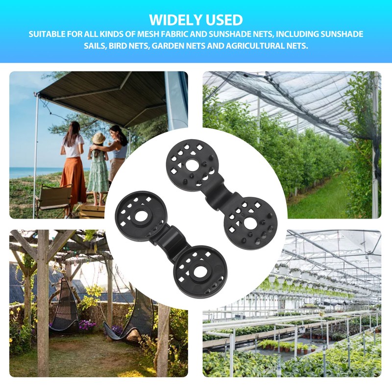 100pcs Shade Cloth Plastic Clips Round Fixing Clips for Greenhouse