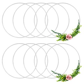 Anvin Metal Rings for Crafts, 10 cm, Silver, Decorative Rings for Hanging, Wire Rings for Crafts, Craft Rings Metal for Wrapping Technique, Dream Catcher, Floristry, Wedding Wreath, Hoops (10 cm,